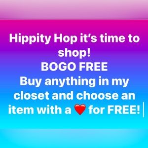 Closet Sale!! Buy ANYTHING in my closet and get any item with a ❤️ for FREE!